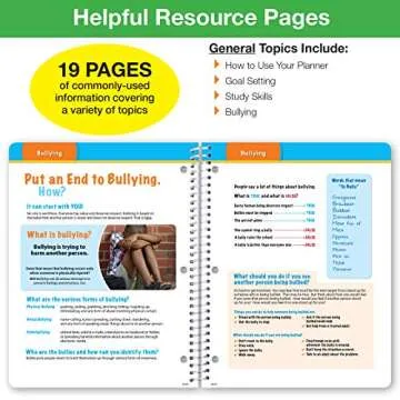 Global Datebooks Dated Elementary Student Planner for Academic Year 2021-2022 (Matrix Style - 8.5"x11" - Comic) - Includes Ruler/Bookmark and Planning Stickers