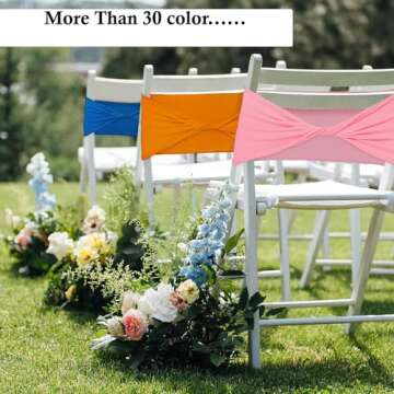 Elegant MDS Spandex Chair Sashes for Event Decoration