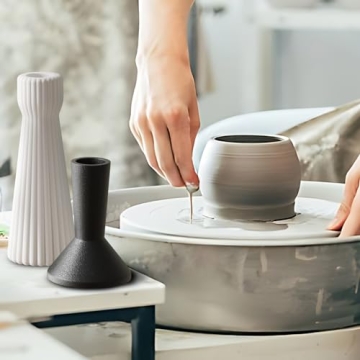 Elegant Ceramic Taper Candle Holders Set of 2