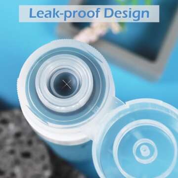 GLAMFIELDS Travel Bottles for Toiletries,TSA Approved 3oz size Leak Proof Silicone Containers for Sh...