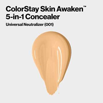 Revlon ColorStay Skin Awaken 5-in-1 Concealer, Lightweight, Creamy Longlasting Face Makeup with Caff...