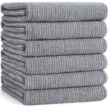 Homaxy Premium Cotton Kitchen Towels 6 Pack