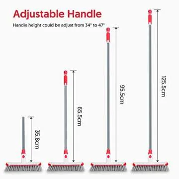 Versatile Scrub Brush with Long Adjustable Handle for All Surfaces