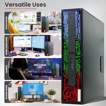 HP G2 RGB Gaming Desktop PC with Dual Monitors