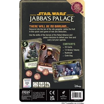 Z-Man Games Jabba's Palace A Love Letter Game - Rebel Bravery and Vile Deceit! Strategy Game for Kids and Adults Set in The Star Wars Universe, Ages 10+, 2-6 Players, 20 Minute Playtime, Made