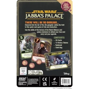 Z-Man Games Jabba's Palace A Love Letter Game - Rebel Bravery and Vile Deceit! Strategy Game for Kids and Adults Set in The Star Wars Universe, Ages 10+, 2-6 Players, 20 Minute Playtime, Made
