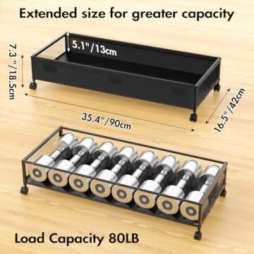 MixcMax Underbed Storage Containers with Wheels - Spacious, Durable Organizer for Clothing & More