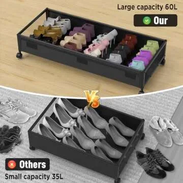 MixcMax Underbed Storage Containers - Large Capacity & Wheels