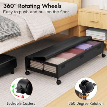 MixcMax Underbed Storage Containers - Large Capacity & Wheels