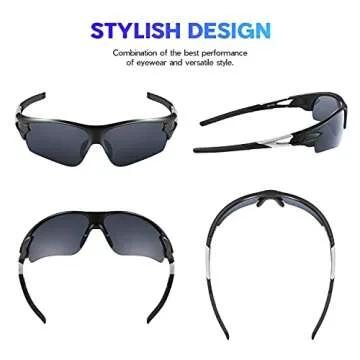 BEACOOL Polarized Running Sunglasses for Men Women Baseball Fishing Cycling Golf Softball Tac Glasse...