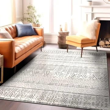Rugshop Geometric Boho Area Rug 5' x 7' - Stylish & Durable