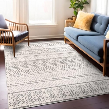 Rugshop Geometric Boho Area Rug 5' x 7' - Stylish & Durable