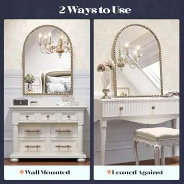 Stunning Brauthon Beaded Arched Wall Mirror