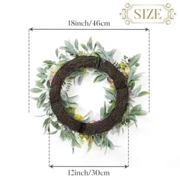 Valery Madelyn Easter Egg Wreath with Lights 18" Decoration