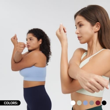 AMRIY Medium Support Women's Sports Bra Seamless Padded