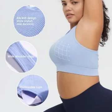 AMRIY Medium Support Women's Sports Bra Seamless Padded