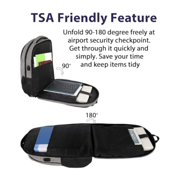 MATEIN Travel Laptop Backpack with USB Port and Trolley Sleeve