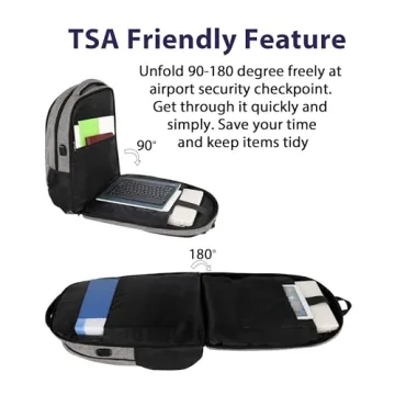 MATEIN Travel Laptop Backpack with USB Port and Trolley Sleeve