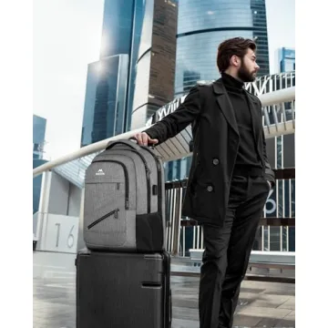 MATEIN Travel Laptop Backpack with USB Port and Trolley Sleeve