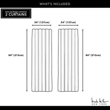 Nicole Miller Faux Linen Slub Curtain Panel Set - 54x96
