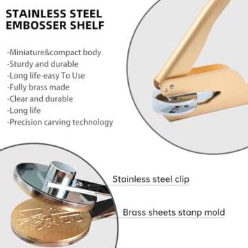 Personalized ROSEEKA Custom Book Embosser - Elegant & Unique