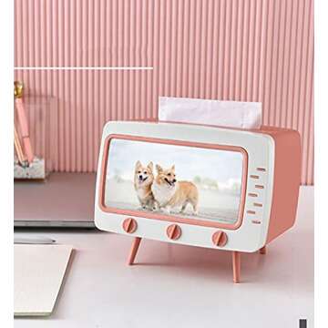 TV Tissue Box Multi Functional Mobile Phone Shelf Desktop Decoration Tissue Holder Kitchen Phone Holder