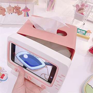 TV Tissue Box Multi Functional Mobile Phone Shelf Desktop Decoration Tissue Holder Kitchen Phone Holder