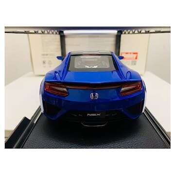 OIMOLO Scale Car Models for Honda NSX 1:18 Scale Resin Model Car Bar Cafe Scene Decoration Display Pre-Built Model Vehicles(Color:Blue)