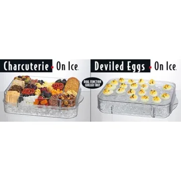 Prodyne On Ice Charcuterie & Deviled Eggs Platter Set