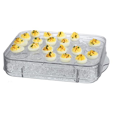 Prodyne On Ice Charcuterie & Deviled Eggs Platter Set