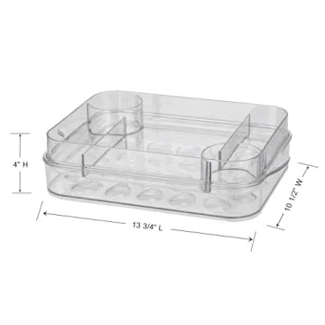 Prodyne On Ice Charcuterie & Deviled Eggs Platter Set