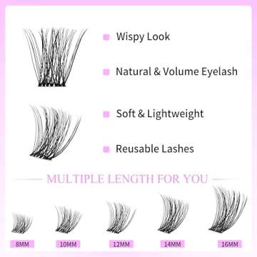 VEYESBEAUTY Eyelash Extensions Easy DIY False Lashes