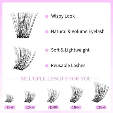 VEYESBEAUTY Eyelash Extensions Easy DIY False Lashes