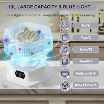 Compact Portable Washing Machine - 10L