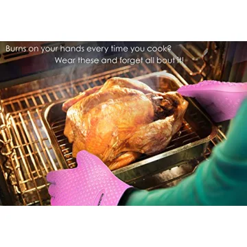 KITCHEN PERFECTION BBQ Gloves - Heat Resistant Cooking Mitts