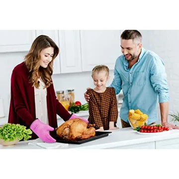 KITCHEN PERFECTION BBQ Gloves - Heat Resistant Cooking Mitts