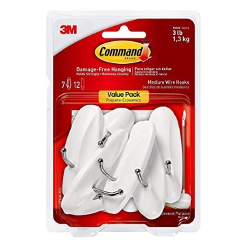 Command Medium Wire Hooks for Damage Free Hanging Solutions