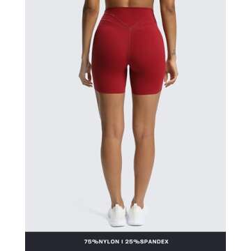 Aoxjox Trinity Biker Shorts for Women - High Waisted Soft Fitness