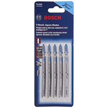Bosch T123X 5 Pieces 4 in. 10-24P TPI Progressor for Metal T-Shank Jig Saw Blades