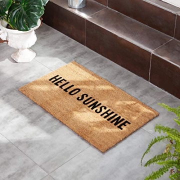 NIKKY HOME Eco-Friendly Hello Sunshine Coir Doormat