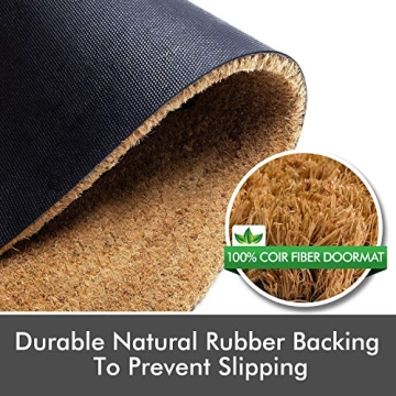 NIKKY HOME Eco-Friendly Hello Sunshine Coir Doormat