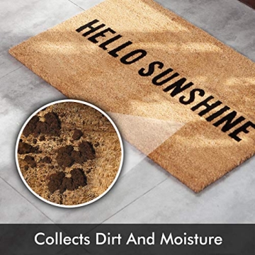 NIKKY HOME Eco-Friendly Hello Sunshine Coir Doormat