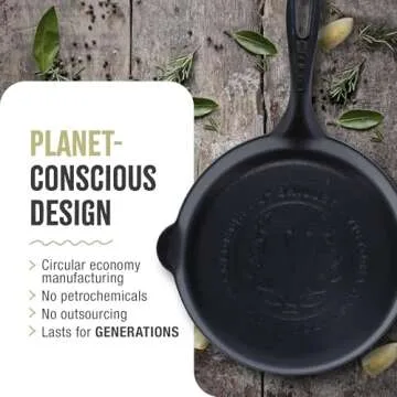Victoria Cast Iron Skillet - 8" Preseasoned Frying Pan