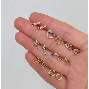 Beautiful Rainbow Open Circle Stud Earrings for Every Woman