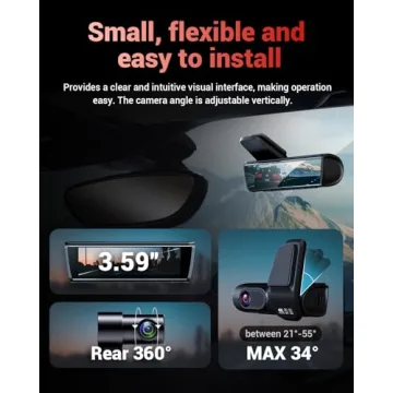 OVAMAN 4K Dual Dash Cam with WiFi, GPS, and Night Vision