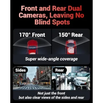 OVAMAN 4K Dual Dash Cam with WiFi, GPS, and Night Vision