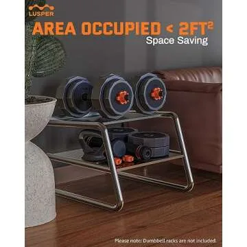 Lusper Dumbbell Set Adjustable Weights, 66LB Free Weight with 3 Modes, for Home Gym, Multiweight Used as Barbell, Kettlebell Star Collars, Fitness Exercise Equipment Men and Women