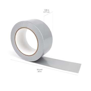 Amazon Basics Heavy-Duty Duct Tape, 1.88-inch by 30-yard, Silver, 3-Pack, Great for General-Purpose Use, Home repairing, DIY work, Auto repair & Outdoor activities(Previously AmazonCommercial brand)