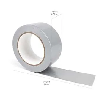 Amazon Basics Heavy-Duty Duct Tape, 1.88-inch by 30-yard, Silver, 3-Pack, Great for General-Purpose Use, Home repairing, DIY work, Auto repair & Outdoor activities(Previously AmazonCommercial brand)