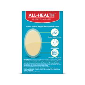 All Health All Health Extreme Hydrocolloid Gel Blister Cushion Bandages, Assorted Sizes Variety Pack, 12 ct | Long Lasting Protection Against Rubbing and Friction for Blisters
